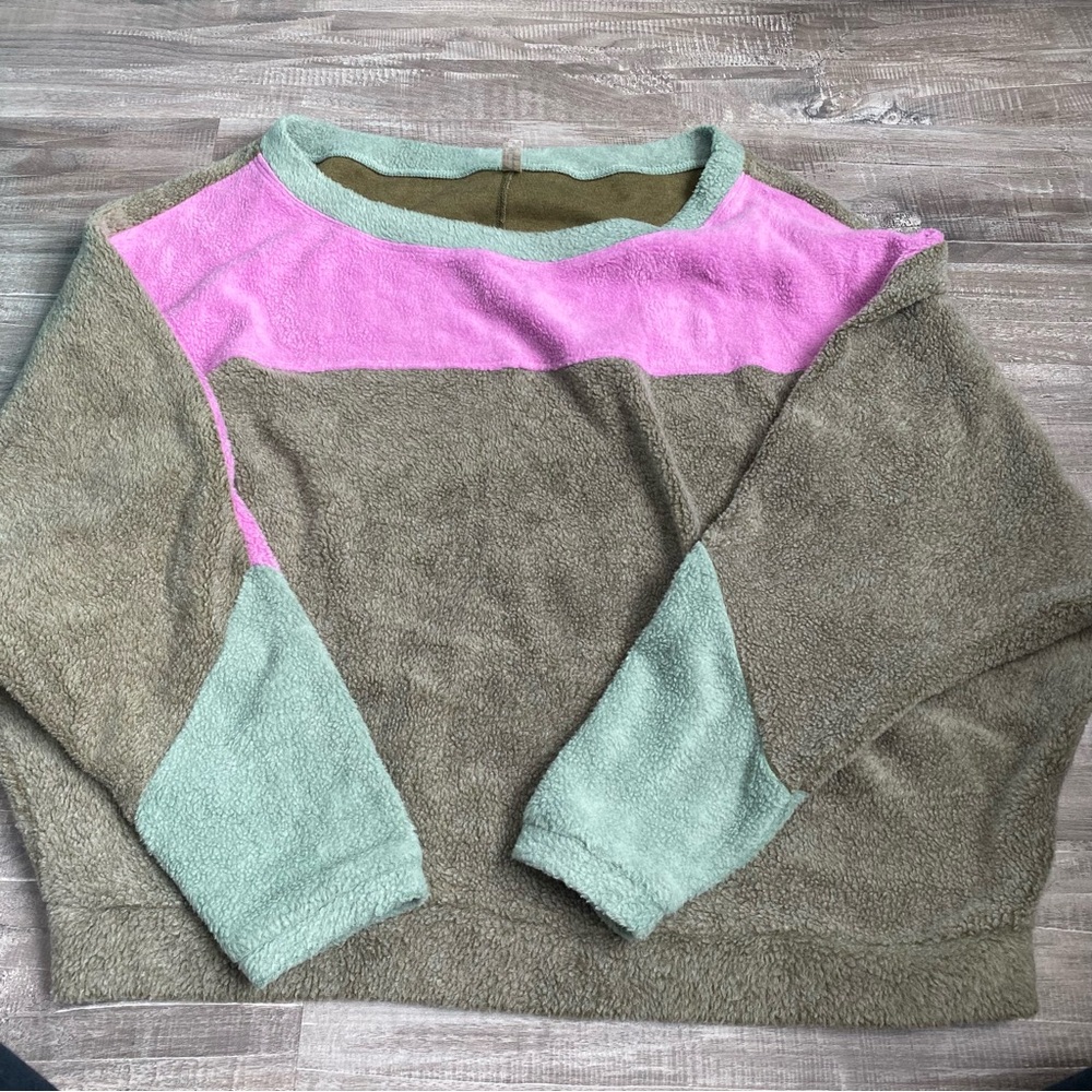 Intimately Free People Color-block Fleece Pullover